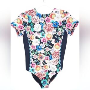 NWT Johnny Was Cut Out Neoprene One Piece Women's Swimsuit Size Small